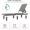 imageYITAHOME Chaise Outdoor Lounge Chairs with Adjustable Backrest MultiFunctional Patio Loungers Easy Assembly ampamp Lightweight Waterproof Poolside Chaise Lounge with 265lbs Capacity Set of 2 TaupeGrey