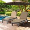 imageYITAHOME Chaise Outdoor Lounge Chairs with Adjustable Backrest MultiFunctional Patio Loungers Easy Assembly ampamp Lightweight Waterproof Poolside Chaise Lounge with 265lbs Capacity Set of 2 TaupeBrown