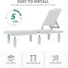 imageYITAHOME Chaise Outdoor Lounge Chairs with Adjustable Backrest MultiFunctional Patio Loungers Easy Assembly ampamp Lightweight Waterproof Poolside Chaise Lounge with 265lbs Capacity Set of 2 TaupeGrayishwhite