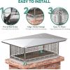 imageYITAHOME Chimney Cap 17quot x 29quot Chimney Cover for Outside 304 Stainless Steel Fireplace Chimney Caps with Adjustable Metal Strips Screws ampamp Gloves13 x 24
