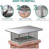 imageYITAHOME Chimney Cap 17quot x 29quot Chimney Cover for Outside 304 Stainless Steel Fireplace Chimney Caps with Adjustable Metal Strips Screws ampamp Gloves13 x 21
