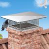 imageYITAHOME Chimney Cap 17quot x 29quot Chimney Cover for Outside 304 Stainless Steel Fireplace Chimney Caps with Adjustable Metal Strips Screws ampamp Gloves17 x 21