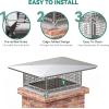 imageYITAHOME Chimney Cap 17quot x 29quot Chimney Cover for Outside 304 Stainless Steel Fireplace Chimney Caps with Adjustable Metal Strips Screws ampamp Gloves17 x 21