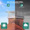 imageYITAHOME Chimney Cap 17quot x 29quot Chimney Cover for Outside 304 Stainless Steel Fireplace Chimney Caps with Adjustable Metal Strips Screws ampamp Gloves13 x 24