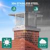 imageYITAHOME Chimney Cap 17quot x 29quot Chimney Cover for Outside 304 Stainless Steel Fireplace Chimney Caps with Adjustable Metal Strips Screws ampamp Gloves13 x 17