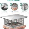 imageYITAHOME Chimney Cap 17quot x 29quot Chimney Cover for Outside 304 Stainless Steel Fireplace Chimney Caps with Adjustable Metal Strips Screws ampamp Gloves17 x 29