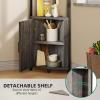 imageYITAHOME Corner Shelf with Power Outlets ampamp LED Lights ampamp Glass Holder 5 Tier Corner Bar Rack Corner Bookshelf Bookcase Display Shelves for Living Room Dining Room Kitchen BlackGrey