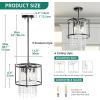 imageYITAHOME Crystal Square Chandeliers Modern Adjustable Island Pendant Light Fixtures for Dining Room Kitchen Living Room Entryway UL Listed GoldBlack