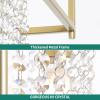 imageYITAHOME Crystal Square Chandeliers Modern Adjustable Island Pendant Light Fixtures for Dining Room Kitchen Living Room Entryway UL Listed GoldGold