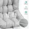 imageYITAHOME Egg Chair Swing Hanging Outdoor Wicker Hammock Chairs Indoor with Steel Stand Durable Cushion 330lbs for Patio Bedroom Garden and Balcony  GrayGrey Circular Rope