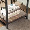 imageYITAHOME End Table with Charging Station 20quot Nightstand wGroove Barn Door Rustic Wood Bedside Table Side Table with Storage Open ampamp Adjustable Shelf for Bedroom Living Room WhiteBrown