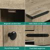 imageYITAHOME End Table with Charging Station 20quot Nightstand wGroove Barn Door Rustic Wood Bedside Table Side Table with Storage Open ampamp Adjustable Shelf for Bedroom Living Room WhiteOld Oak