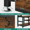 imageYITAHOME Entryway Hall Tree with Bench and Shoe Storage Shelves 5in1 Coat Rack with Shoe Storage Industrial Mudroom Bench with Two Side Shelves for Hallway Bedroom Rustic BrownRustic