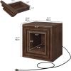imageYITAHOME Farmhouse End Table Set 2 2Tier Square Night Stand with Drawer ampamp Charging Station Couch Sofa Side Table with Anti Tipping Kits for Living Room Lounge Hallway Rustic Walnut2 PCS