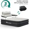 imageYITAHOME FullXL Size Air Mattress with Headboard and Pump 18in Blow Up Mattress with Carry Bag Repair Kit and Nozzles for Home Camping and Travel BlackBlackgray