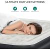 imageYITAHOME FullXL Size Air Mattress with Headboard and Pump 18in Blow Up Mattress with Carry Bag Repair Kit and Nozzles for Home Camping and Travel BlackBlack