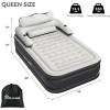 imageYITAHOME FullXL Size Air Mattress with Headboard and Pump 18in Blow Up Mattress with Carry Bag Repair Kit and Nozzles for Home Camping and Travel BlackBlack