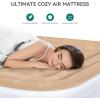 imageYITAHOME FullXL Size Air Mattress with Headboard and Pump 18in Blow Up Mattress with Carry Bag Repair Kit and Nozzles for Home Camping and Travel BlackBrown
