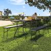 imageYITAHOME Garden Bench All Weather Outdoor Bench for 23 Persons FadeRot Resistance Patio Benches for Park Porch Patio ampamp Backyard GreyBlack