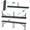 imageYITAHOME Garden Bench All Weather Outdoor Bench for 23 Persons FadeRot Resistance Patio Benches for Park Porch Patio ampamp Backyard GreyBlack