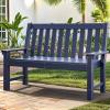 imageYITAHOME Garden Bench All Weather Outdoor Bench for 23 Persons FadeRot Resistance Patio Benches for Park Porch Patio ampamp Backyard GreyNavy