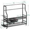 imageYITAHOME Golf Bag Storage Rack with Wheels 345 Golf Bags Organizer for Garage Club and Shed Features Drawer for Golf Bags Clubs Balls and Other Sport Equipment4 Bags Organizer