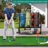 imageYITAHOME Golf Bag Storage Rack with Wheels 345 Golf Bags Organizer for Garage Club and Shed Features Drawer for Golf Bags Clubs Balls and Other Sport Equipment4 Bags Organizer