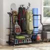 imageYITAHOME Golf Bag Storage Rack with Wheels 345 Golf Bags Organizer for Garage Club and Shed Features Drawer for Golf Bags Clubs Balls and Other Sport Equipment4 Bags Organizer