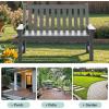 imageYITAHOME HDPE Garden Bench All Weather Outdoor Bench wMax Bearing 661LBS 23 Persons Patio Bench FadeRot Resistance for Park Porch Patio ampamp Backyard BlueGrey