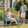 imageYITAHOME HDPE Garden Bench All Weather Outdoor Bench wMax Bearing 661LBS 23 Persons Patio Bench FadeRot Resistance for Park Porch Patio ampamp Backyard BlueBlue