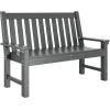 imageYITAHOME HDPE Garden Bench All Weather Outdoor Bench wMax Bearing 661LBS 23 Persons Patio Bench FadeRot Resistance for Park Porch Patio ampamp Backyard BlueGrey