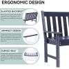 imageYITAHOME HDPE Garden Bench All Weather Outdoor Bench wMax Bearing 661LBS 23 Persons Patio Bench FadeRot Resistance for Park Porch Patio ampamp Backyard BlueNavy