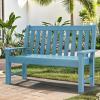 imageYITAHOME HDPE Garden Bench All Weather Outdoor Bench wMax Bearing 661LBS 23 Persons Patio Bench FadeRot Resistance for Park Porch Patio ampamp Backyard BlueBlue