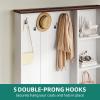 imageYITAHOME Hall Tree with Bench and Shoe Storage Mudroom Storage Coat Rack Hallway Tree with 7 Hooks Farmhouse Wood Shoe Bench for Entryway ampamp Mudroom Walnut ampamp OffWhite43Wx16D x71H
