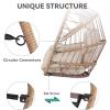 imageYITAHOME Hanging Egg Chair Outdoor Patio Wicker Hammock Egg Chair Indoor with Cushion Rattan Swing Chair 300lbs for Balcony Garden Bedroom Gray with StandLight Beigewo stand