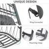 imageYITAHOME Hanging Egg Chair Outdoor Patio Wicker Hammock Egg Chair Indoor with Cushion Rattan Swing Chair 300lbs for Balcony Garden Bedroom Gray with StandGraywstand