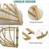 imageYITAHOME Hanging Egg Chair Without Stand Rattan Wicker Swing Egg Chair with Resistant Cushion 300lbs Capacity Foldable Hanging Basket Chair for Porch Garden Bedroom Balcony  BeigeBeigew Stand