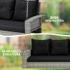 imageYITAHOME Hanging Porch Swing Chair Sits 2 People Patio Swing Lounge Chair 1 Seating ampamp 2 Back Cushions with Removable Covers Weight Capacity 530lbs for Garden Balcony Living Room Backyard BeigeGray Rattan Black Cushion