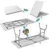imageYITAHOME HeavyDuty 6ft Folding Table with Handle Portable Rectangle Folding Table for Easy Storage Ideal for Outdoors Camping Picnics Parties ampamp Indoor Events WhiteWhite