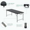 imageYITAHOME Ice Table 4FT Folding Ice Cooler Table with Drain and Detachable Skirt Portable Ice Tables for Parties BBQ Camping Picnic WhiteBlack