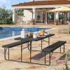 imageYITAHOME Ice Table 4FT Folding Ice Cooler Table with Drain and Detachable Skirt Portable Ice Tables for Parties BBQ Camping Picnic WhiteBlack