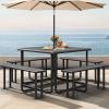 imageYITAHOME Ice Table 4FT Folding Ice Cooler Table with Drain and Detachable Skirt Portable Ice Tables for Parties BBQ Camping Picnic WhiteBlack