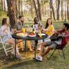 imageYITAHOME Ice Table 4FT Folding Ice Cooler Table with Drain and Detachable Skirt Portable Ice Tables for Parties BBQ Camping Picnic WhiteBlack