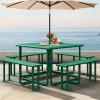imageYITAHOME Ice Table 4FT Folding Ice Cooler Table with Drain and Detachable Skirt Portable Ice Tables for Parties BBQ Camping Picnic WhiteGreen