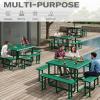imageYITAHOME Ice Table 4FT Folding Ice Cooler Table with Drain and Detachable Skirt Portable Ice Tables for Parties BBQ Camping Picnic WhiteGreen