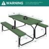 imageYITAHOME Ice Table 4FT Folding Ice Cooler Table with Drain and Detachable Skirt Portable Ice Tables for Parties BBQ Camping Picnic WhiteGreen