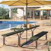imageYITAHOME Ice Table 4FT Folding Ice Cooler Table with Drain and Detachable Skirt Portable Ice Tables for Parties BBQ Camping Picnic WhiteGreen