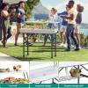 imageYITAHOME Ice Table 4FT Folding Ice Cooler Table with Drain and Detachable Skirt Portable Ice Tables for Parties BBQ Camping Picnic WhiteWhite