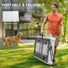 imageYITAHOME Ice Table 4FT Folding Ice Cooler Table with Drain and Detachable Skirt Portable Ice Tables for Parties BBQ Camping Picnic WhiteWhite