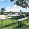 imageYITAHOME Ice Table 4FT Folding Ice Cooler Table with Drain and Detachable Skirt Portable Ice Tables for Parties BBQ Camping Picnic WhiteWhite